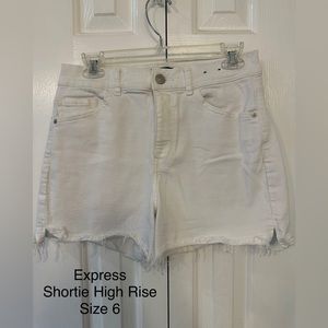 White denim shorts